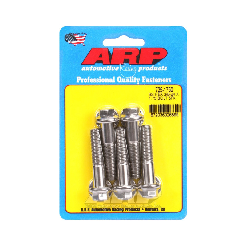 Șuruburi și piulițe universale ARP cu cap STD 3/8-24 – Oțel inoxidabil, cap hexagonal, x5 - ARP-725-1750 - 725-1750 - 3666618199030